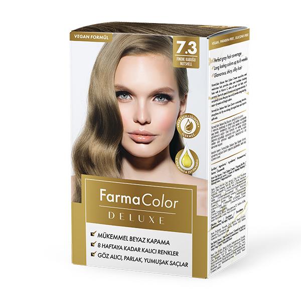 Vopsea de Par 7.3 Ciocolatiu Deschis  Farmasi Beauty   