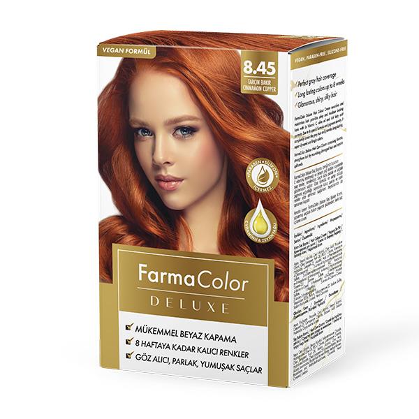 Vopsea de Par 8.45 Roscat Cupru  Farmasi Beauty   